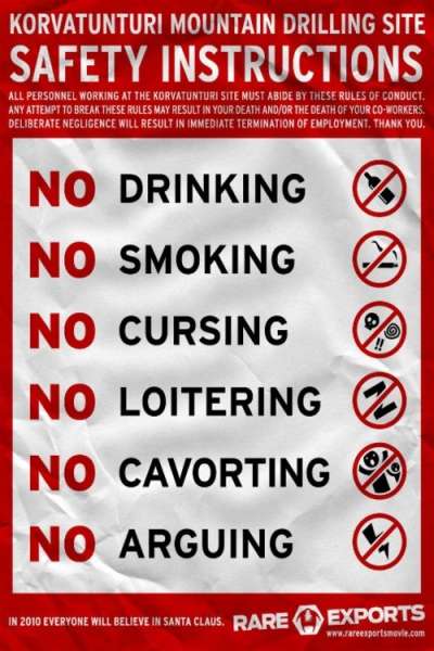 The Official Rare Exports Inc. Safety Instructions 2005